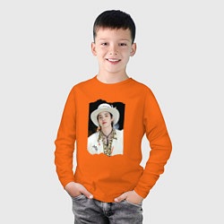 Лонгслив хлопковый детский SUGA of BTS, цвет: оранжевый — фото 2