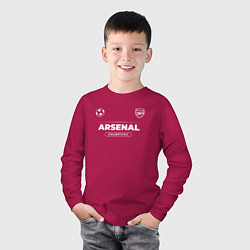 Лонгслив хлопковый детский Arsenal Форма Чемпионов, цвет: маджента — фото 2