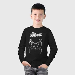 Лонгслив хлопковый детский Blink 182 Рок кот, цвет: черный — фото 2