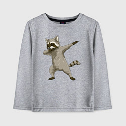 Лонгслив хлопковый детский Даб енот, цвет: меланж