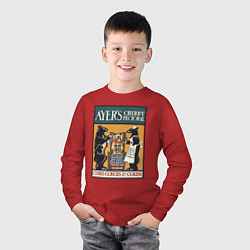 Лонгслив хлопковый детский Ayers Cherry Pectoral Poster Винтажная реклама, цвет: красный — фото 2