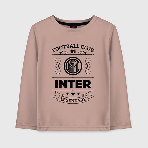 Детский лонгслив Inter: Football Club Number 1 Legendary / Пыльно-розовый – фото 1