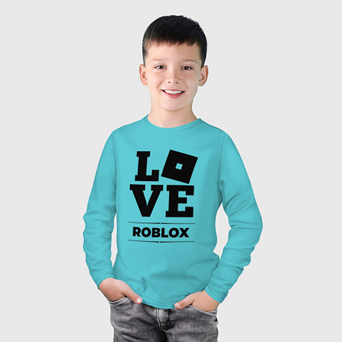 Детский лонгслив Roblox Love Classic / Бирюзовый – фото 3