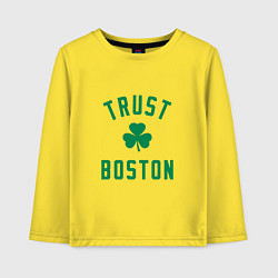 Лонгслив хлопковый детский Trust Boston, цвет: желтый