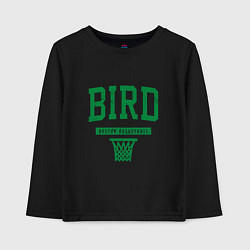 Лонгслив хлопковый детский Bird - Boston, цвет: черный