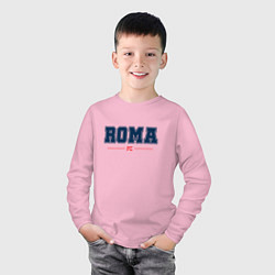 Лонгслив хлопковый детский Roma FC Classic, цвет: светло-розовый — фото 2