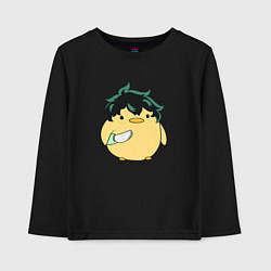 Лонгслив хлопковый детский Опасный Мидория My Hero Academia, цвет: черный