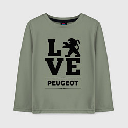 Лонгслив хлопковый детский Peugeot Love Classic, цвет: авокадо