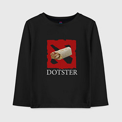 Лонгслив хлопковый детский Dotster, цвет: черный