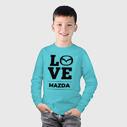 Лонгслив хлопковый детский Mazda Love Classic, цвет: бирюзовый — фото 2