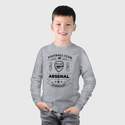 Лонгслив хлопковый детский Arsenal: Football Club Number 1 Legendary, цвет: меланж — фото 2