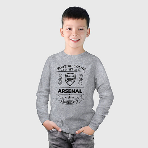 Детский лонгслив Arsenal: Football Club Number 1 Legendary / Меланж – фото 3