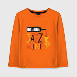 Лонгслив хлопковый детский Jazz & Wine, цвет: оранжевый