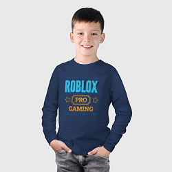 Лонгслив хлопковый детский Игра Roblox PRO Gaming, цвет: тёмно-синий — фото 2