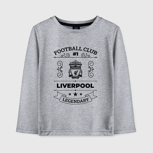 Детский лонгслив Liverpool: Football Club Number 1 Legendary / Меланж – фото 1