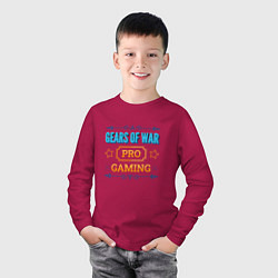 Лонгслив хлопковый детский Игра Gears of War PRO Gaming, цвет: маджента — фото 2