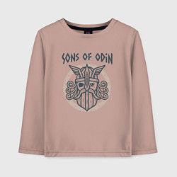 Лонгслив хлопковый детский Sons of Odin, цвет: пыльно-розовый
