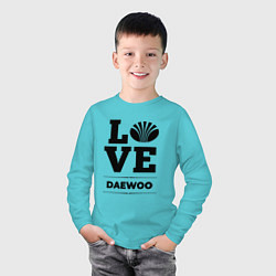 Лонгслив хлопковый детский Daewoo Love Classic, цвет: бирюзовый — фото 2