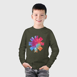 Лонгслив хлопковый детский RHCP Color, цвет: меланж-хаки — фото 2