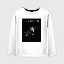 Лонгслив хлопковый детский The Moon Fall Space collections, цвет: белый
