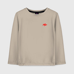 Лонгслив хлопковый детский Starship Troopers Logo спина, цвет: миндальный