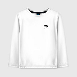 Лонгслив хлопковый детский ИНЬ ЯНЬ СМАЙЛ MINI, цвет: белый