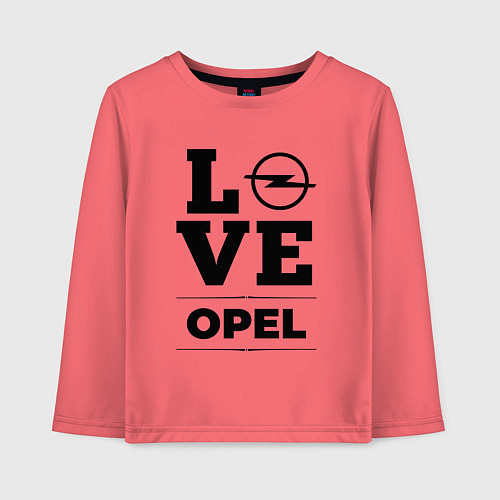 Детский лонгслив Opel Love Classic / Коралловый – фото 1