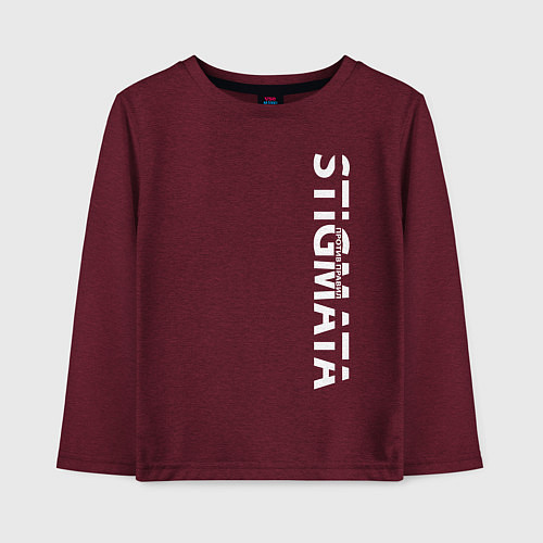 Детский лонгслив Stigmata ПРОТИВ ПРАВИЛ / Меланж-бордовый – фото 1