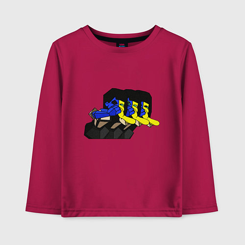 Детский лонгслив Ena vomit / Маджента – фото 1