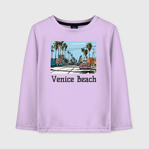 Детский лонгслив Los Angeles Venis Beach / Лаванда – фото 1