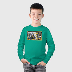 Лонгслив хлопковый детский Спрингфилд ГерникаСимпсоны в версии Герники, цвет: зеленый — фото 2