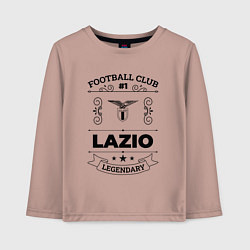 Лонгслив хлопковый детский Lazio: Football Club Number 1 Legendary, цвет: пыльно-розовый