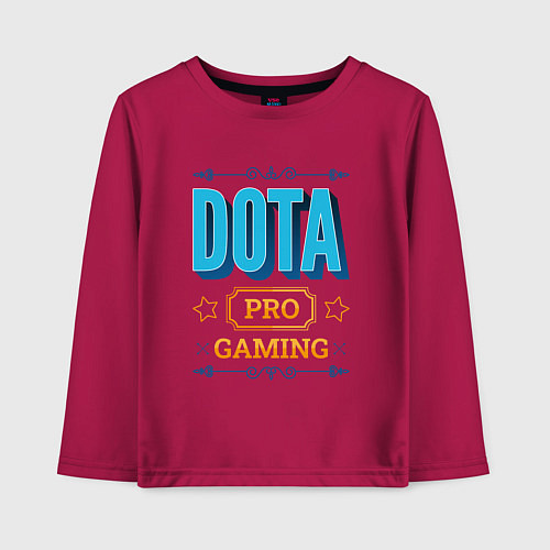 Детский лонгслив Игра Dota PRO Gaming / Маджента – фото 1