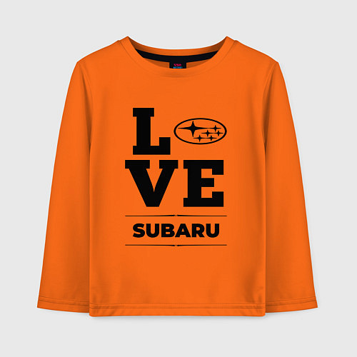 Детский лонгслив Subaru Love Classic / Оранжевый – фото 1