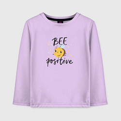 Лонгслив хлопковый детский Bee positive, цвет: лаванда