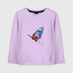 Лонгслив хлопковый детский Windfoxer, цвет: лаванда