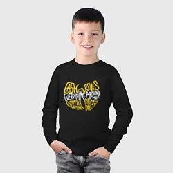 Лонгслив хлопковый детский CREAM Wu-Tang, цвет: черный — фото 2