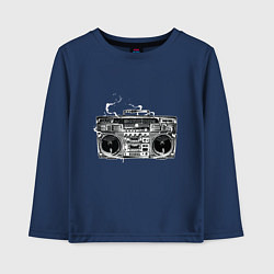 Лонгслив хлопковый детский Wu-Tang Boombox, цвет: тёмно-синий