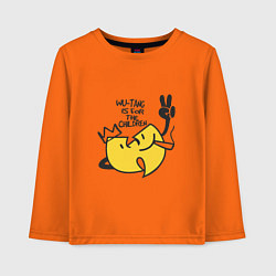 Лонгслив хлопковый детский Wu-Tang Is For The Children, цвет: оранжевый