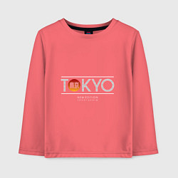 Лонгслив хлопковый детский Tokyo Токио, цвет: коралловый