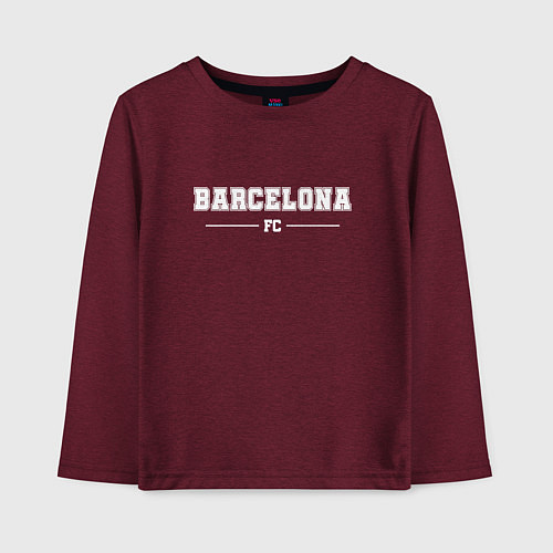 Детский лонгслив Barcelona Football Club Классика / Меланж-бордовый – фото 1