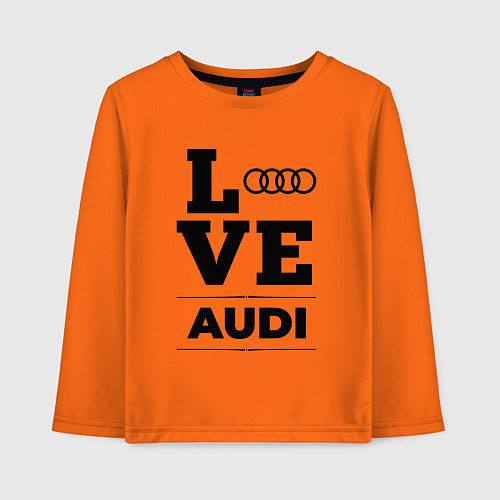 Детский лонгслив Audi Love Classic / Оранжевый – фото 1