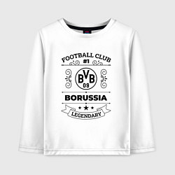 Лонгслив хлопковый детский Borussia: Football Club Number 1 Legendary, цвет: белый