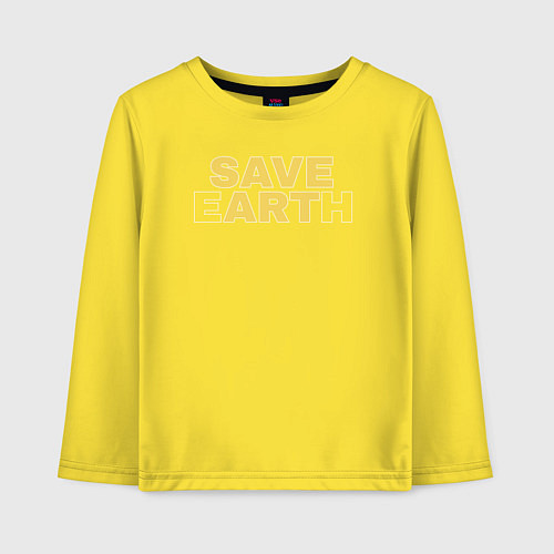 Детский лонгслив Save EarthArt Сохраните искусство / Желтый – фото 1