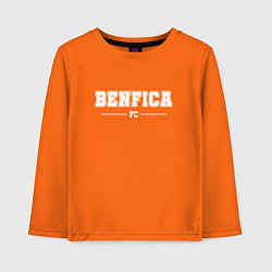Лонгслив хлопковый детский Benfica Football Club Классика, цвет: оранжевый