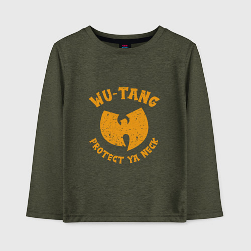 Детский лонгслив Protect Ya Neck Wu-Tang / Меланж-хаки – фото 1