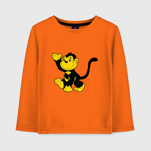Детский лонгслив Wu-Tang Monkey / Оранжевый – фото 1