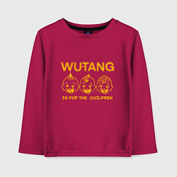 Лонгслив хлопковый детский Wu-Tang Childrens, цвет: маджента