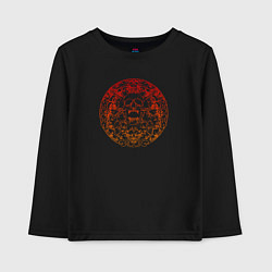 Детский лонгслив Skull red orange gradient