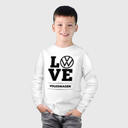 Лонгслив хлопковый детский Volkswagen Love Classic, цвет: белый — фото 2